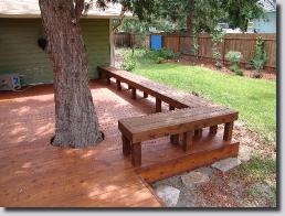 Custom deck and bench 