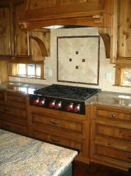 Wolf rangetop and custom hood installation